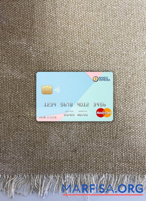 Blank Costa Rica Improsa bank mastercard photolook front example